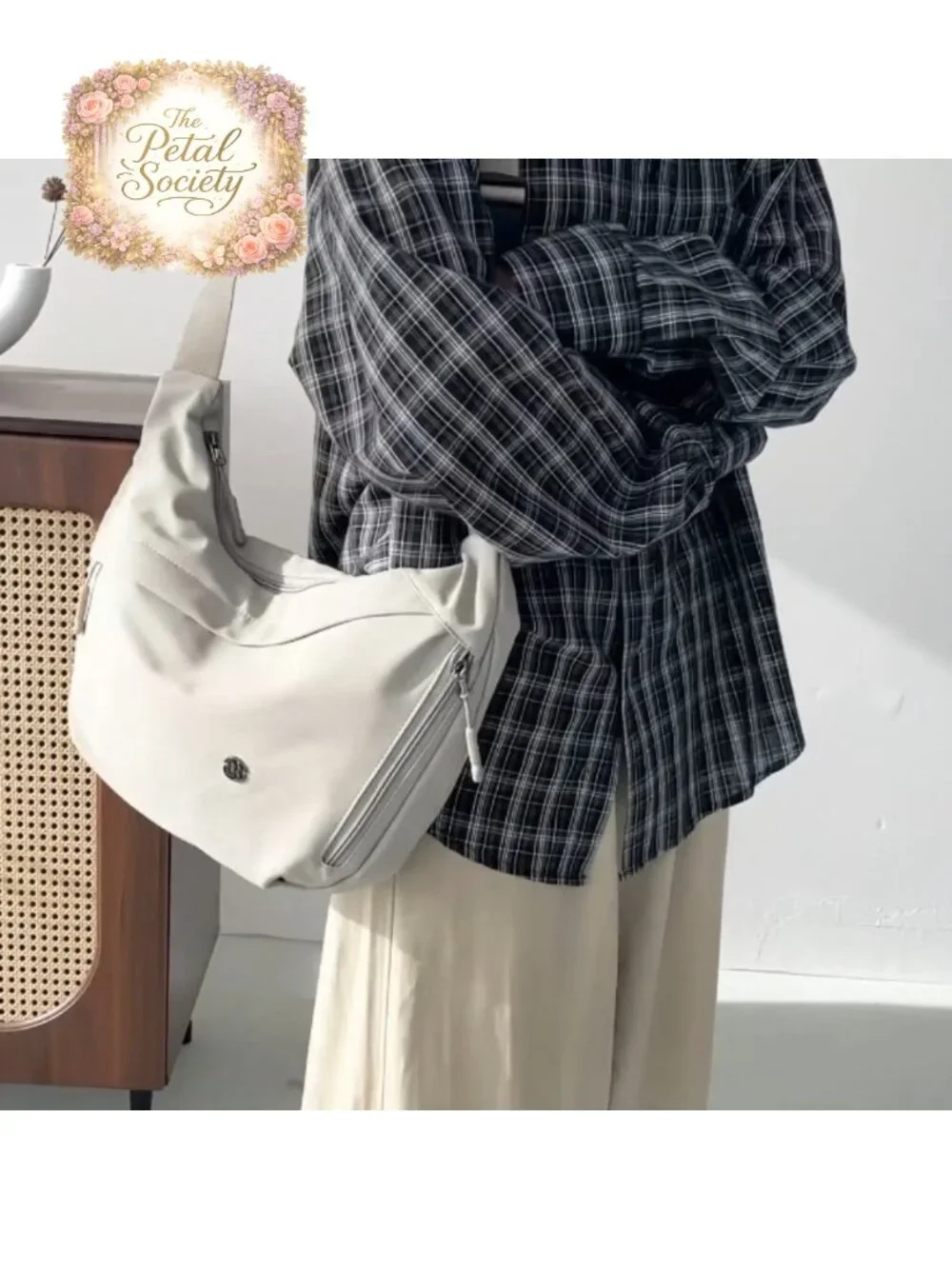 Nylon Crescent Crossbody Luna Bag Lightweight Hobo Shoulder Bag
